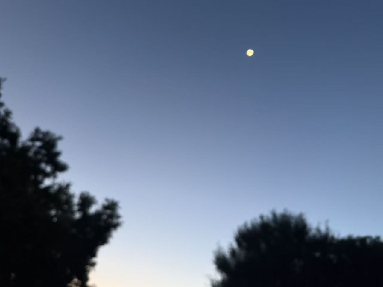 月亮岛清晨的月亮